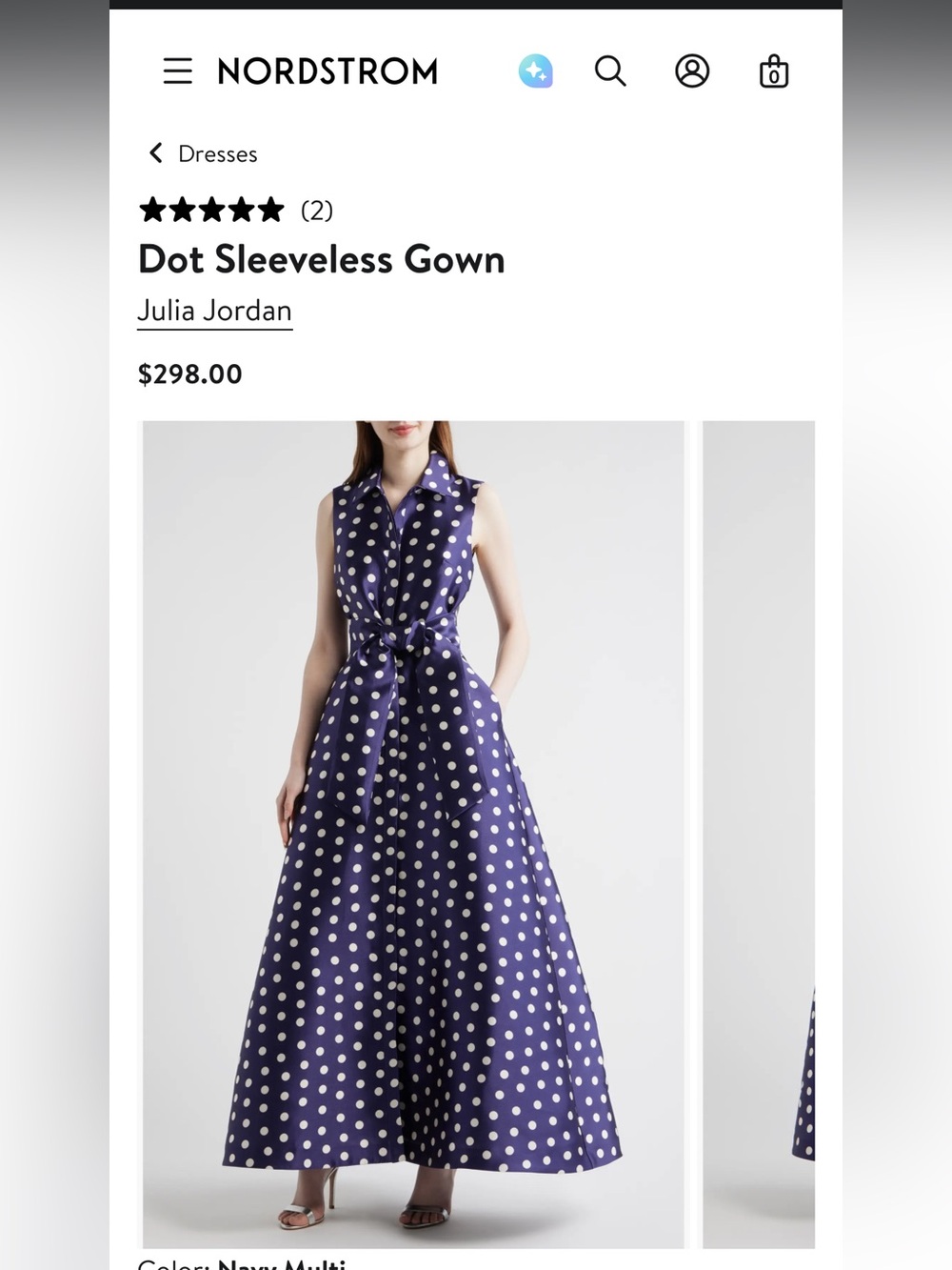 NWT Julia Jordan Dot Gown